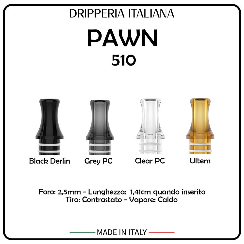 Dripperia Italiana - PAWN – Drip Tip 510 - vbar.it