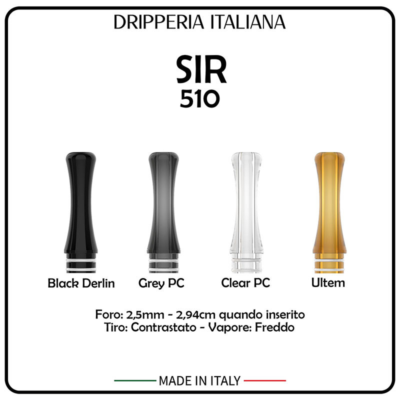 Dripperia Italiana - SIR – Drip Tip 510 - vbar.it