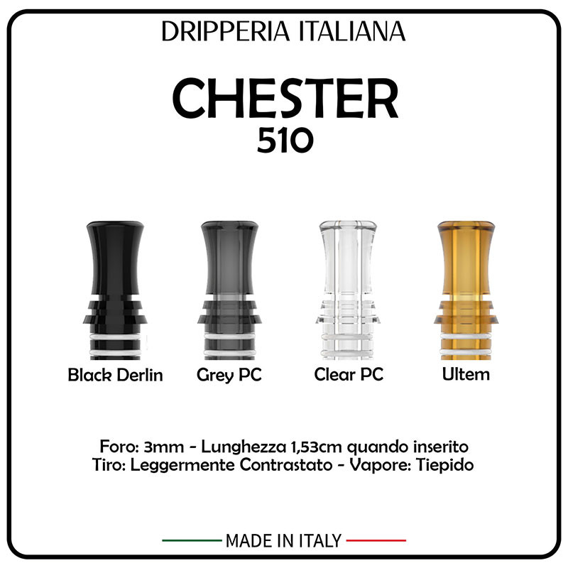 Dripperia Italiana - CHESTER – Drip Tip 510 - vbar.it