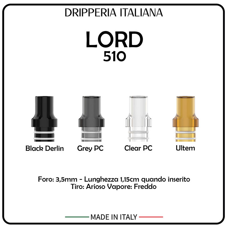 Dripperia Italiana - LORD – Drip Tip 510 - vbar.it